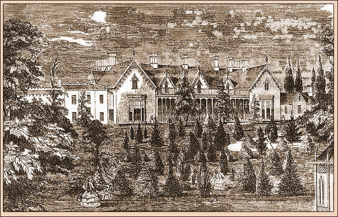 Auchmar Mansion Hamilton Mountain - Historic Drawing