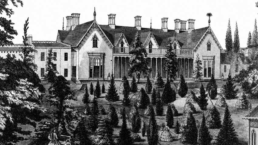 Auchmar Mansion Ghost Hamilton | Failure of Isaac Buchanan - Auchmar Drawing