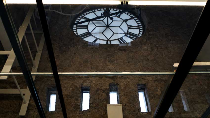 Legend of Emily in Cambridge’s Old Post Office - Clock tower inside the building