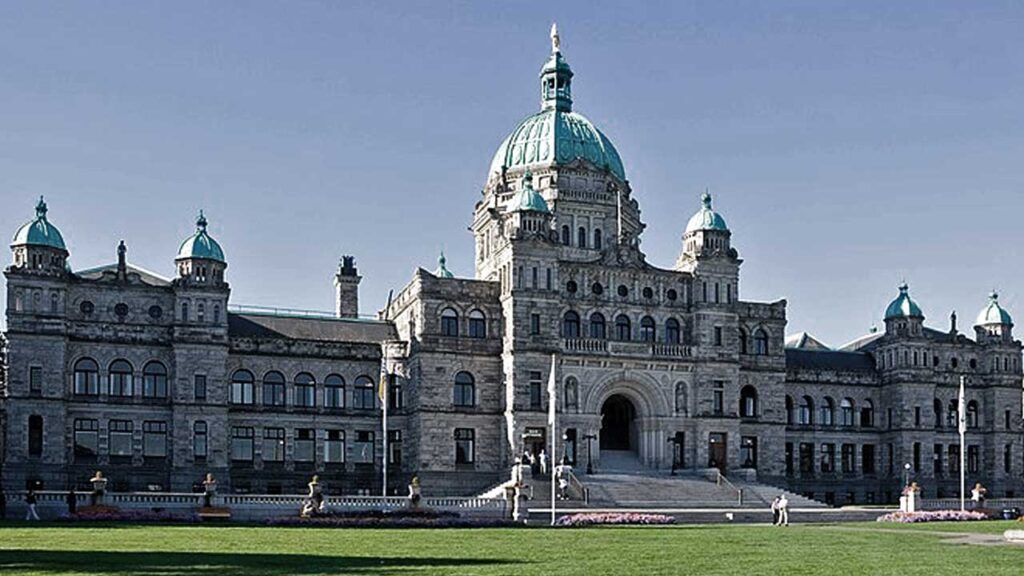 Victoria Legislative building - designed by Francis Rattenbury 