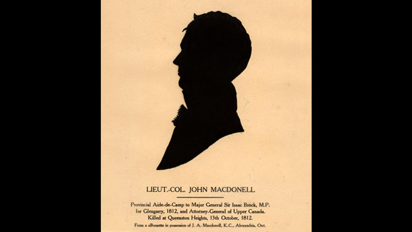 John Macdonell, Brock's aide and connection to the Shaw Family